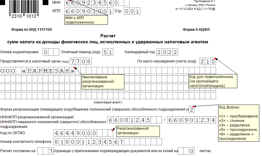 Реорганизация в форме выделения