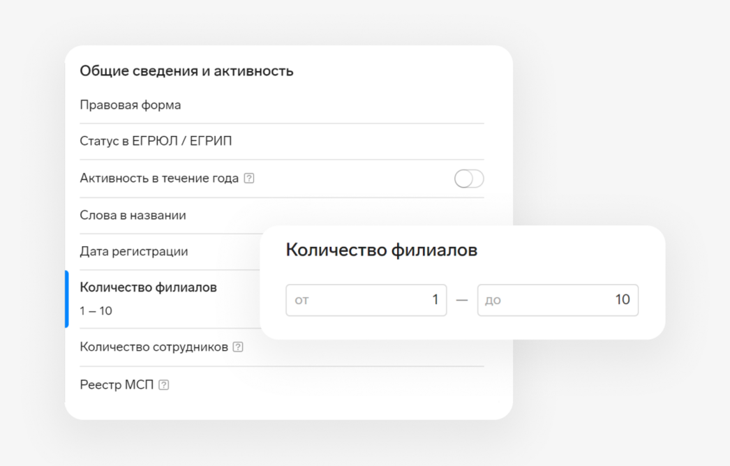 Теперь в Компасе можно найти компании с филиальной сетью