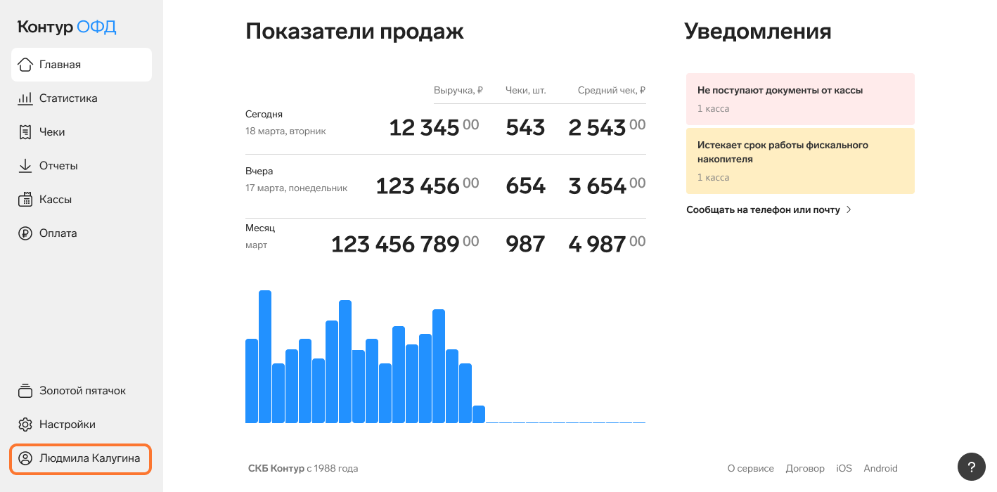 Кабинет пользователя