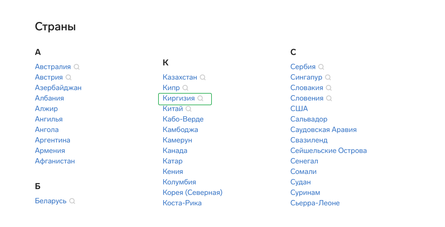 Страны в контур.Фокусе